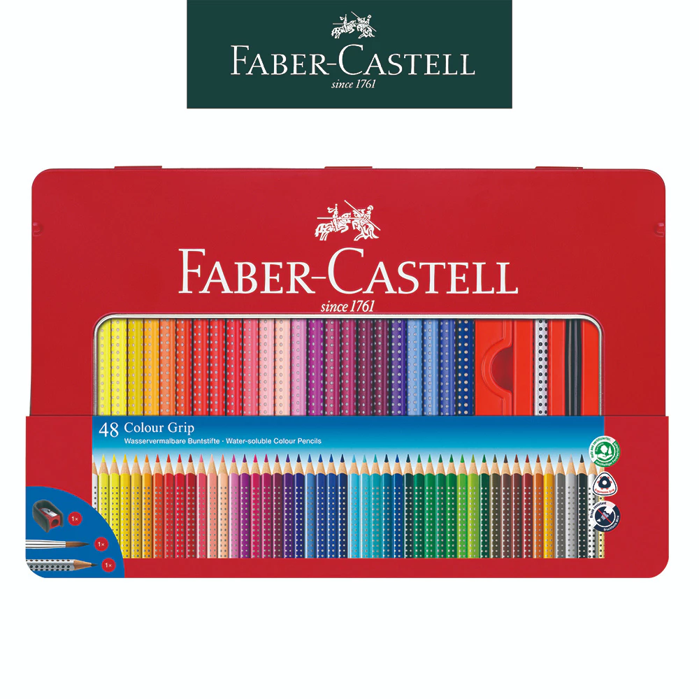 【Faber-Castell】握得住好點子水性色鉛筆48色/鐵盒 台灣輝柏✿50B004